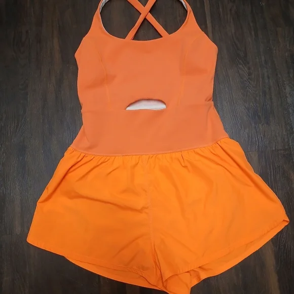 FP Movement by Free People Bright Orange Romper - Picture 5 of 7